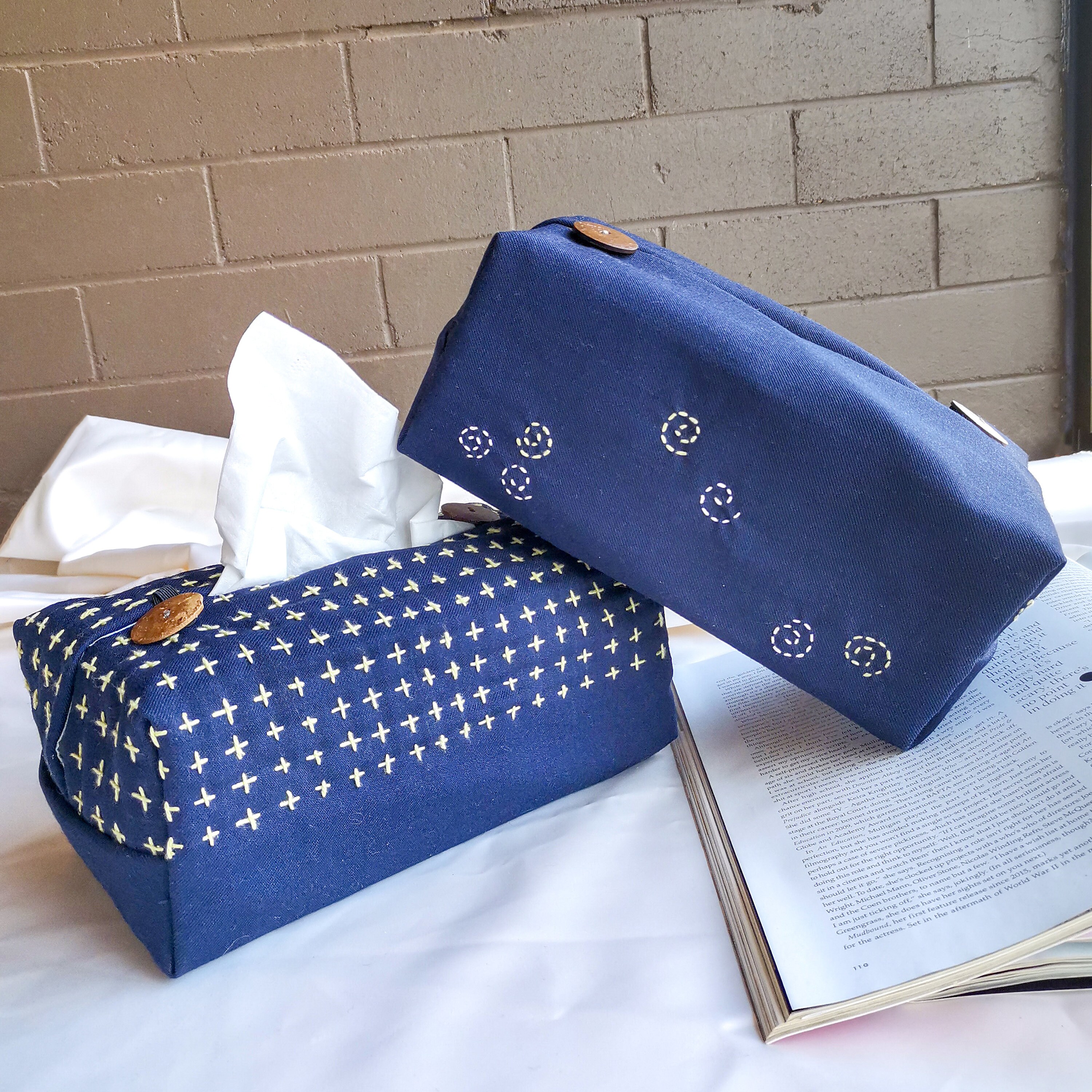 Sashiko Tissue Box Cover Made to Order Box Hand Embroidery Etsy