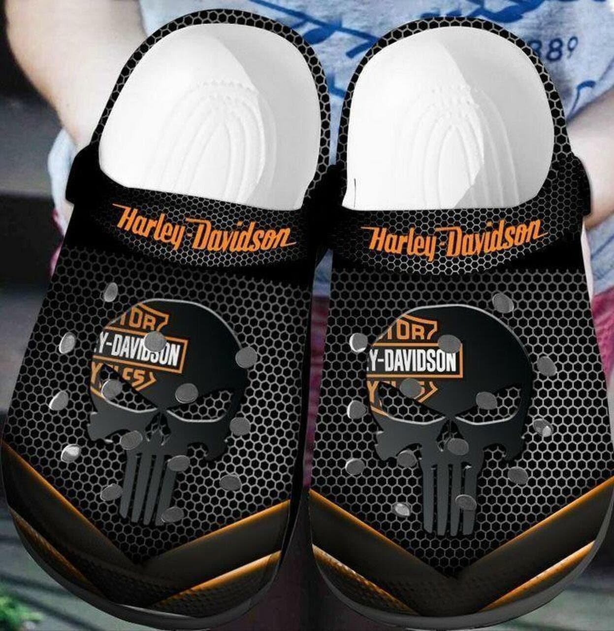 Moto Harley Davidson Personalized Crocs Crocband Clog Unisex Etsy