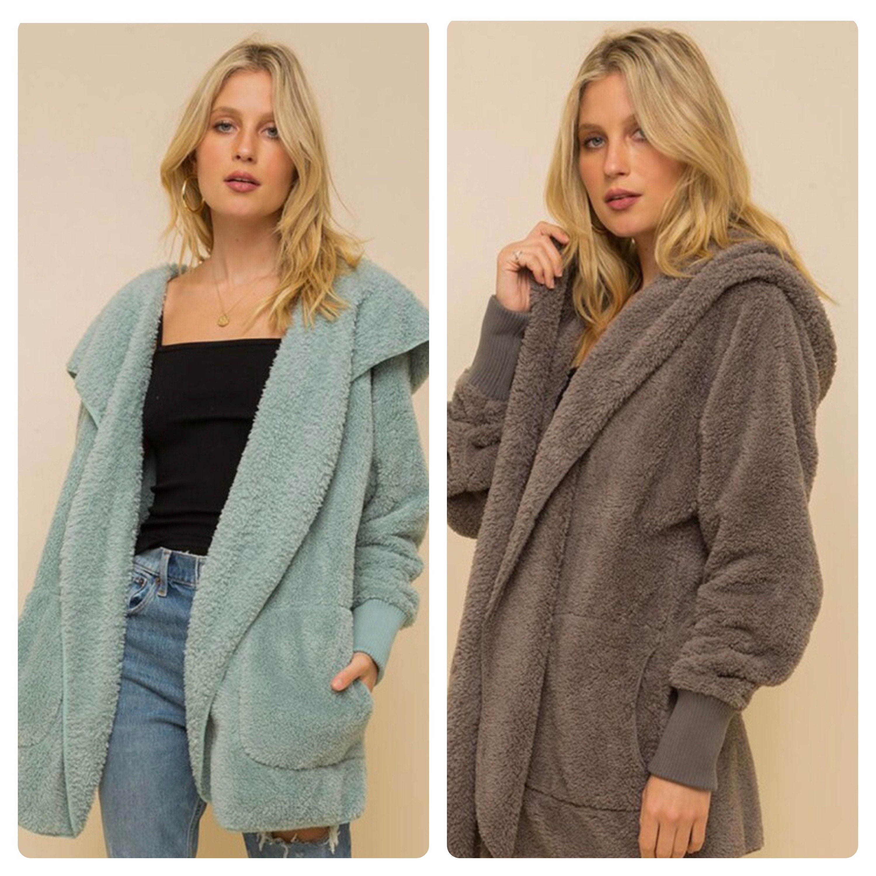 Fleece Cardigan - Etsy