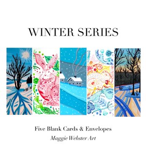 Serie de tarjetas de felicitación de invierno