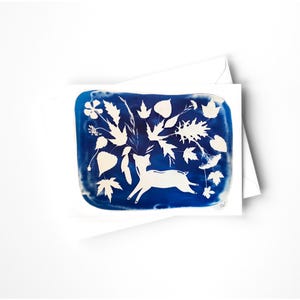 Carte de voeux décorée de cerf