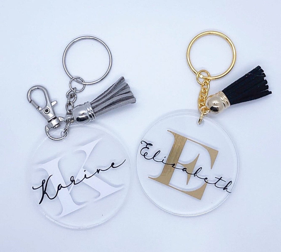 Personalized Keychain Key Ring Car Keychain Acrylic Etsy Canada