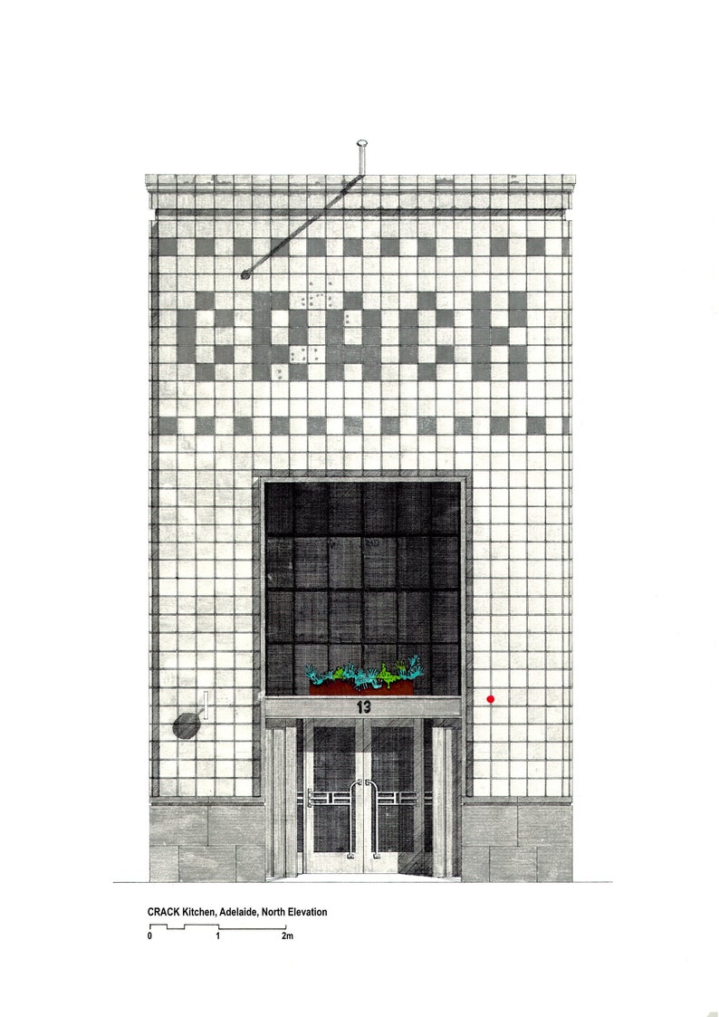 Modern Architecture |A2|A3| Adelaide Architecture, Crack, Drawing Print ...