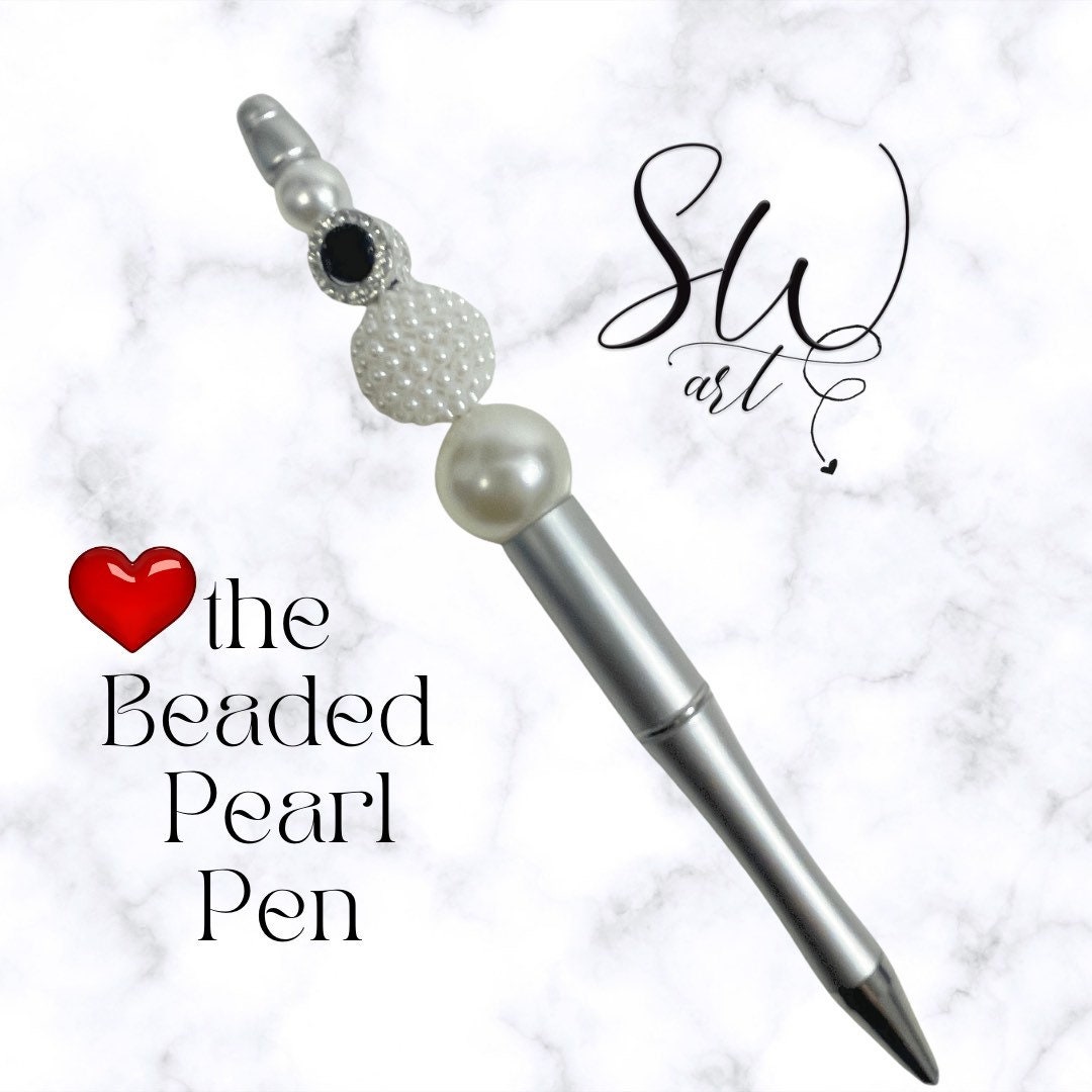 Beaded Pens, Beaded Pens With Charms, Bead Dazzled Pens, Custom Beaded  Pens, Jeweled Pens, Beautiful Beaded Pen, Handmade Beaded Pen 