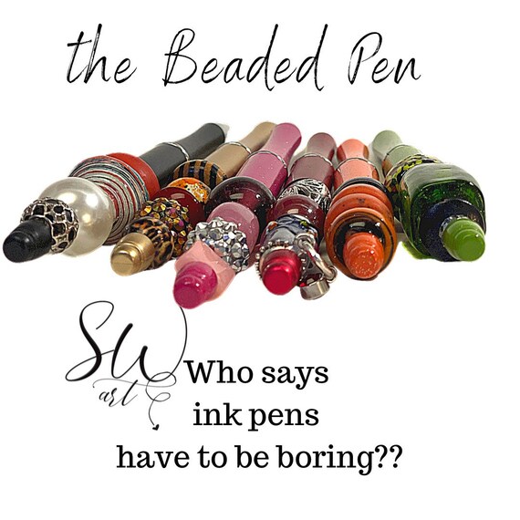 Beaded Pens, Beaded Pens With Charms, Bead Dazzled Pens, Custom Beaded  Pens, Jeweled Pens, Beautiful Beaded Pen, Handmade Beaded Pen 