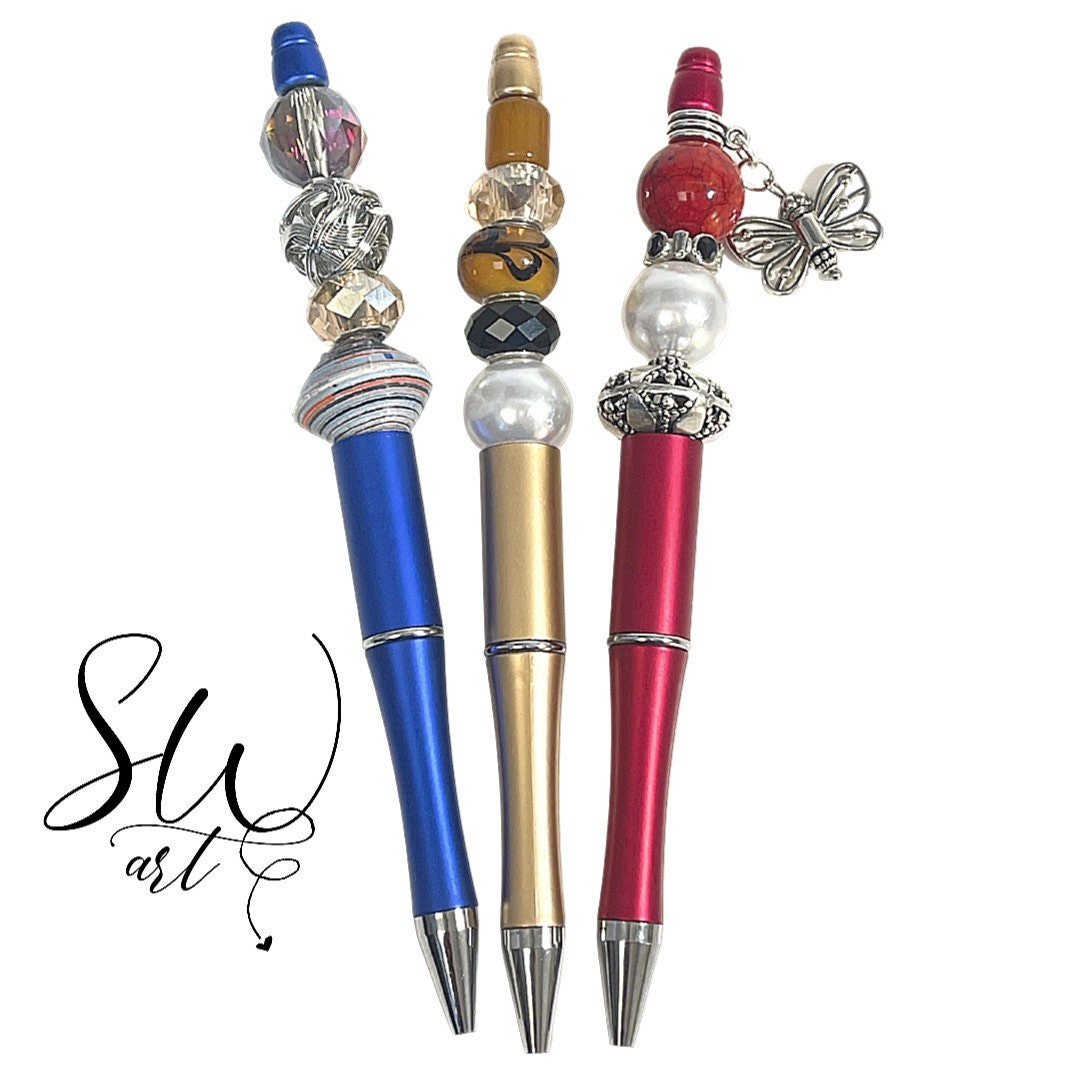 Beaded Pens With Charm Bling Pens Teacher Gift Mom Pens Character Pens  Novelty Pens Animal Pens Fun Pens Pens for Kids With Extra Refill Ink 