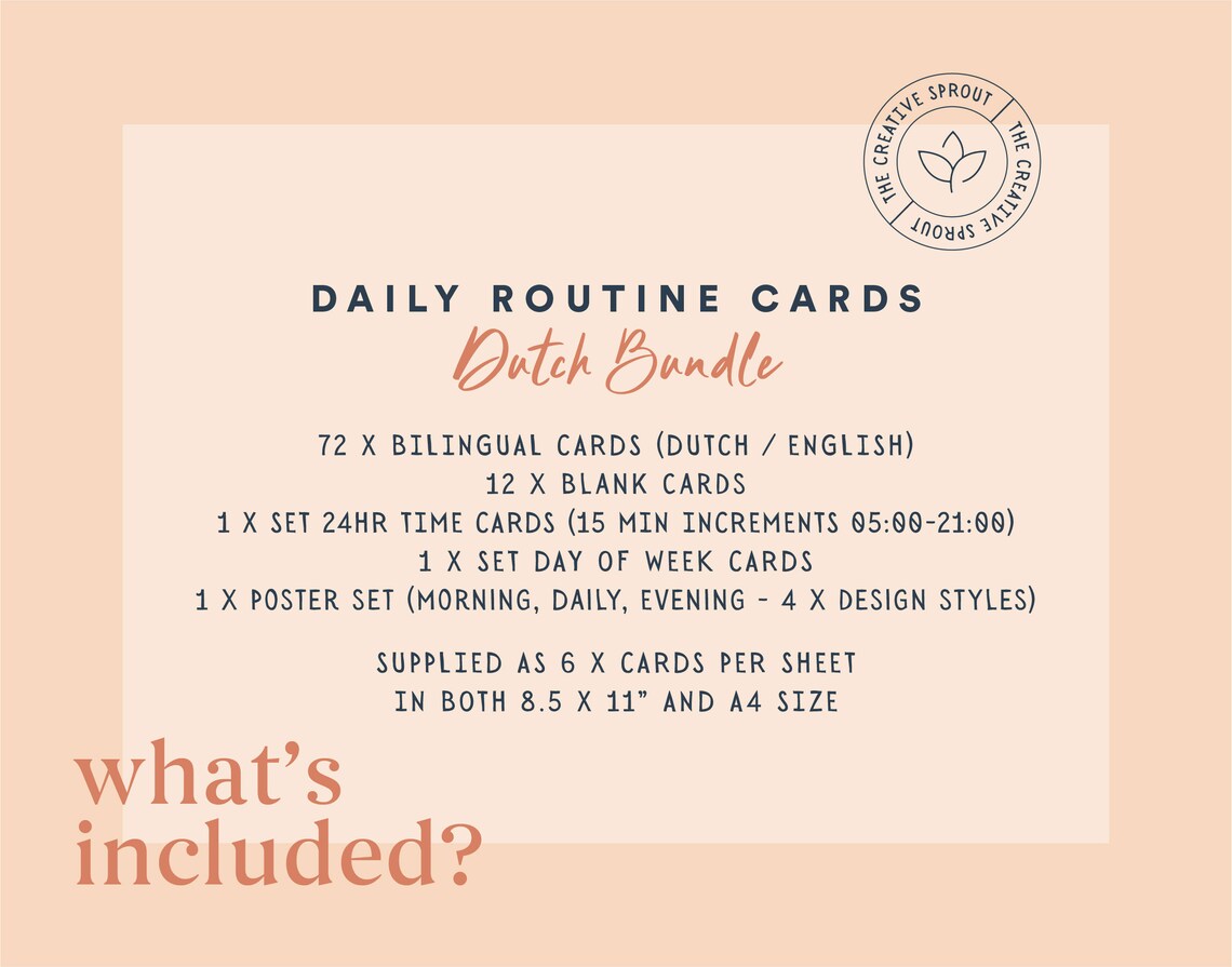 Dutch Routine Chart Routine Checklist Routine Cards Daily | Etsy