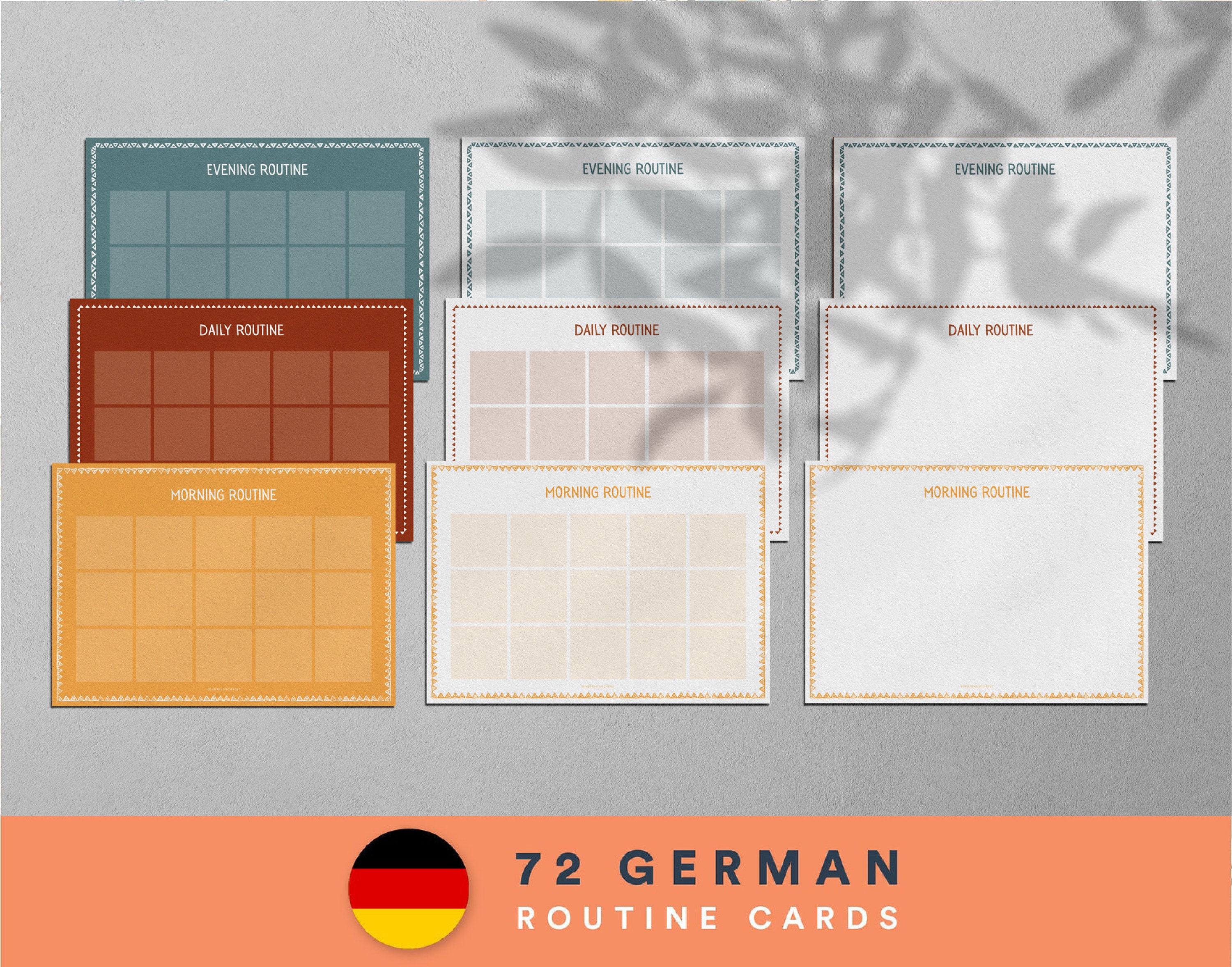 German Routine Chart Routine Checklist Routine Cards Daily - Etsy