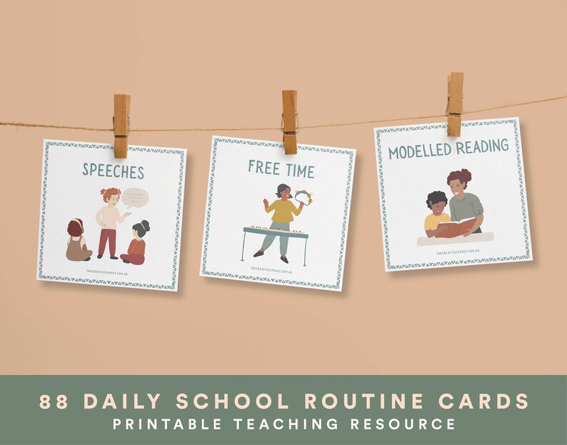 School Routine Cards, Routine Checklist, Routine Cards, Daily Rhythm ...