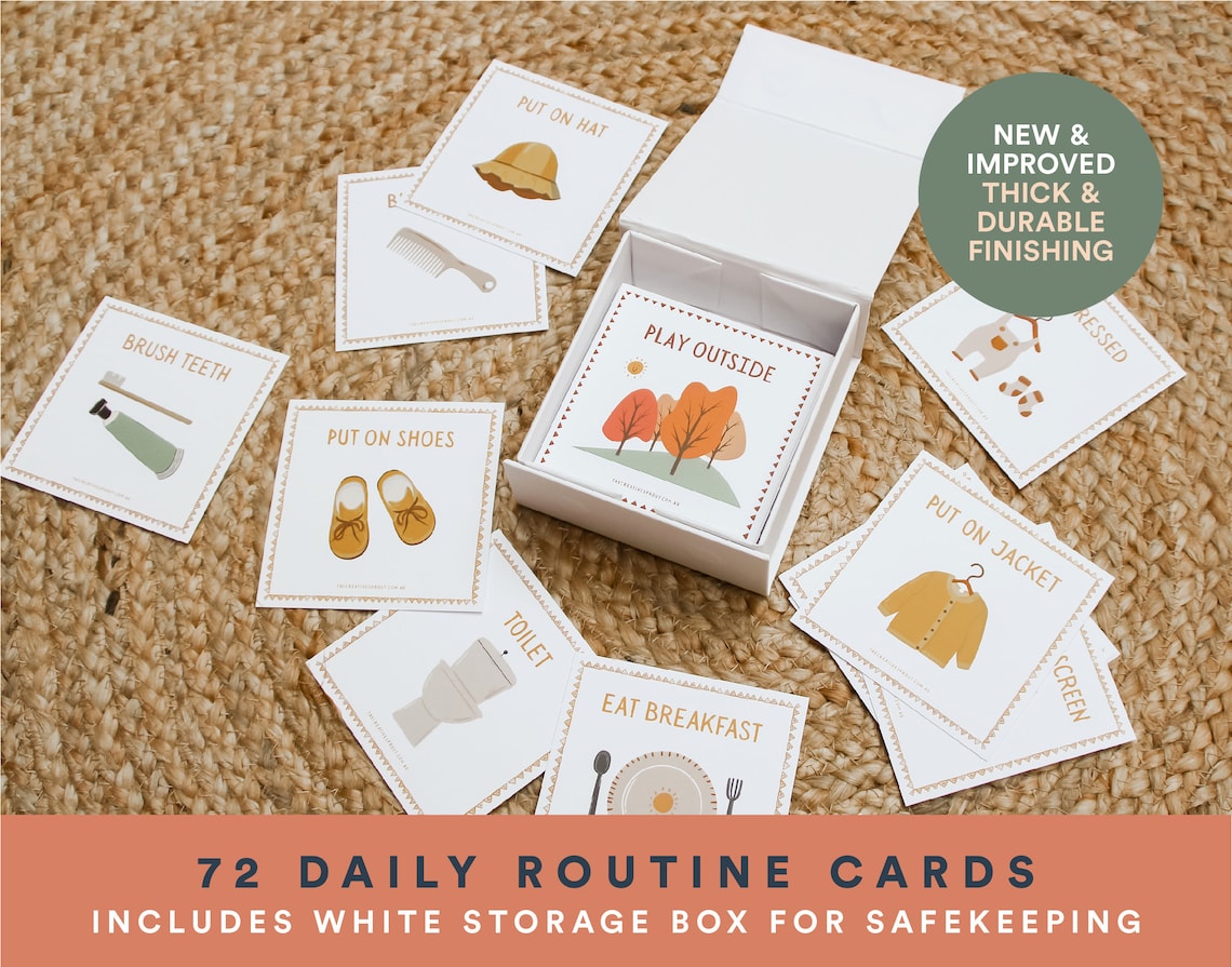 Routine Chart Routine Checklist Routine Cards Daily Rhythm | Etsy Australia
