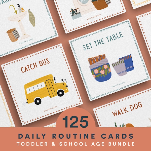 Gráfico de rutina, Lista de verificación de rutina, Tarjetas de rutina, Tarjetas de ritmo diario, Ritmo diario, Gráfico de rutina imprimible, Rutina diaria para niños pequeños