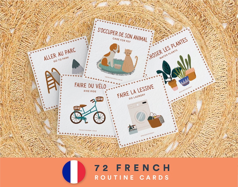 French Routine Chart Routine Checklist Routine Cards Daily Etsy Australia