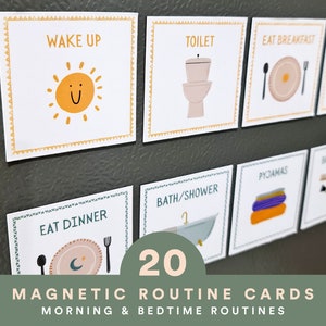 Calendrier visuel, cartes de routine, aimants, cartes de routine pour tout-petits, tableau de routine, autisme, rythme quotidien, routine quotidienne pour les tout-petits