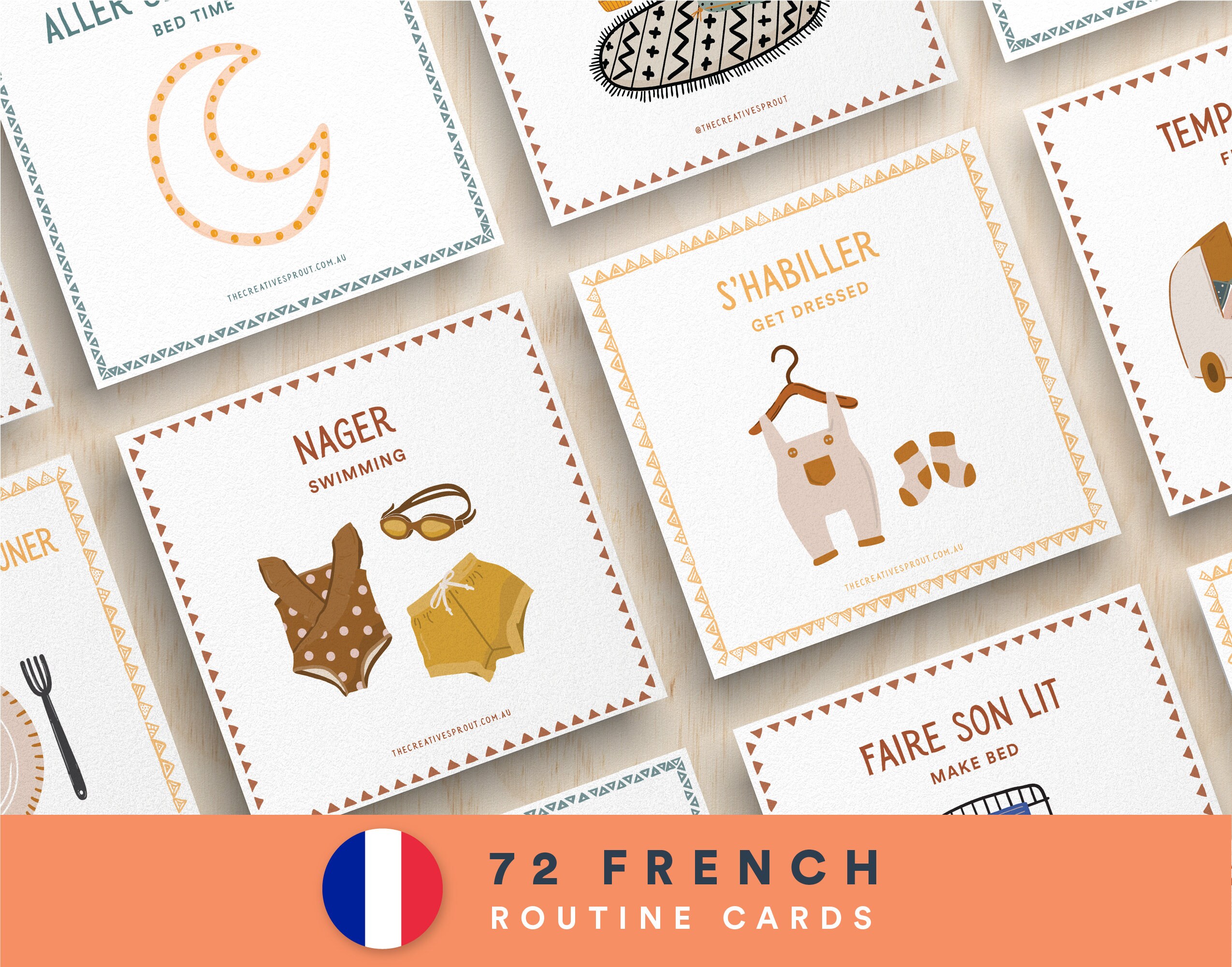 French Routine Chart Routine Checklist Routine Cards Daily Etsy