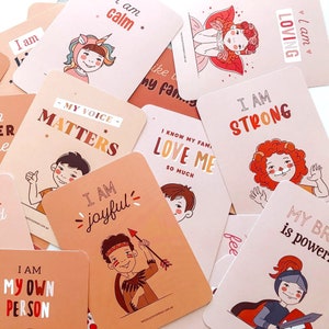 Cartes d’affirmation pour les enfants, cartes d’affirmation positive, affirmations pour les enfants, cartes d’affirmation, pleine conscience pour enfants, impressions d’affirmation