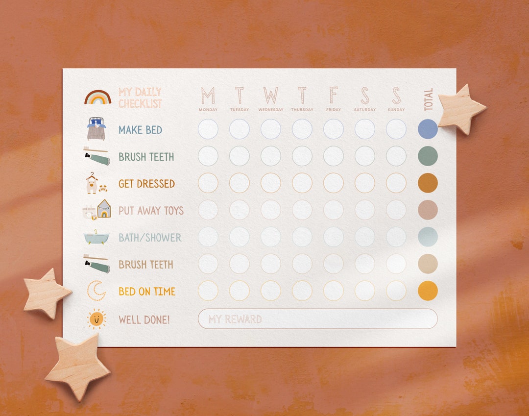 Daily Routine Tick Chart Daily Routine Checklist, Routine Chart, Routine Checklist, Daily Rhythm ...