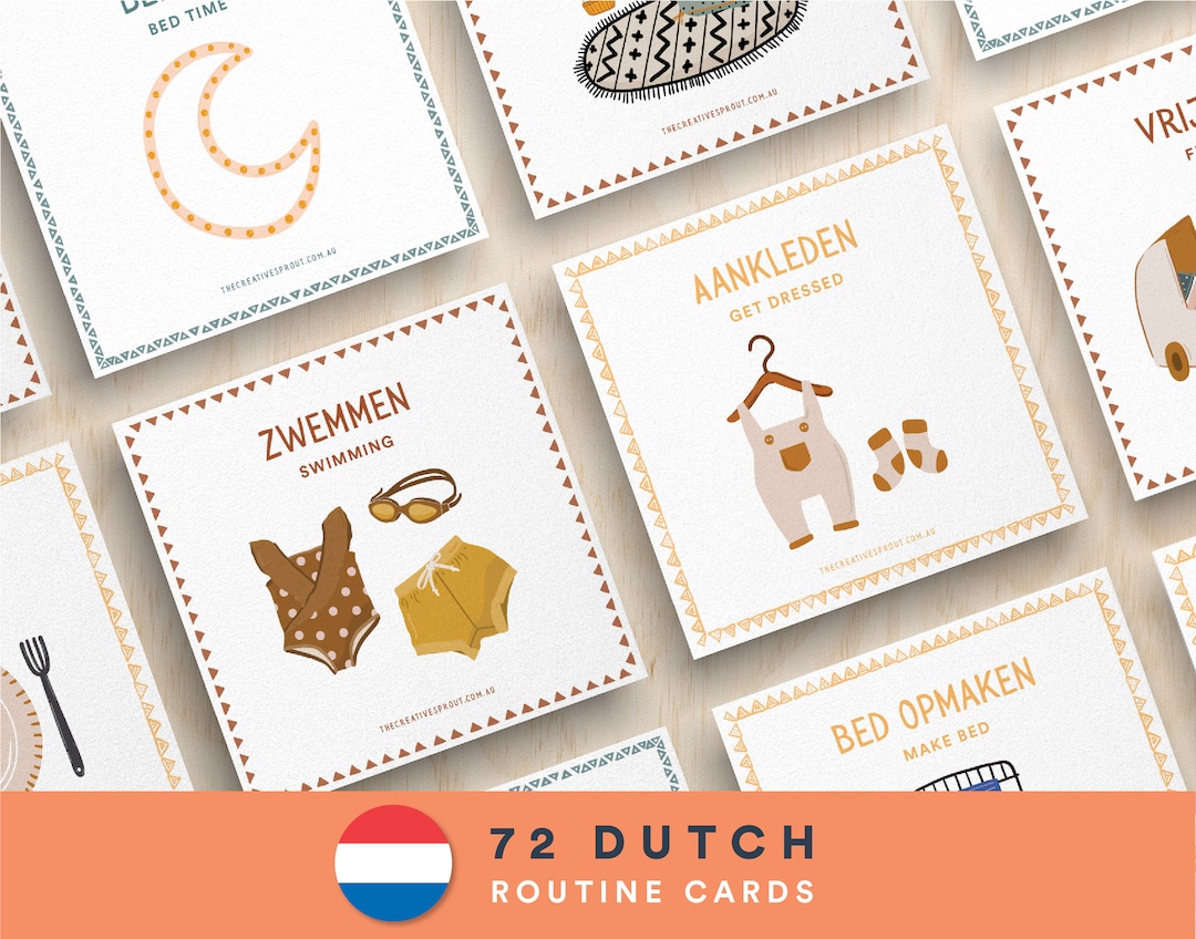 Dutch Routine Chart, Routine Checklist, Routine Cards, Daily Rhythm ...