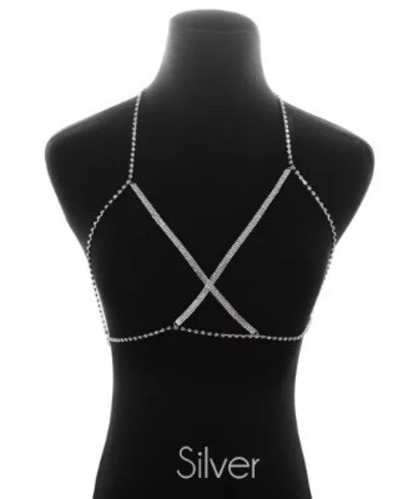 Diamond Rhinestone Body Chain Bra Jewelry Etsy
