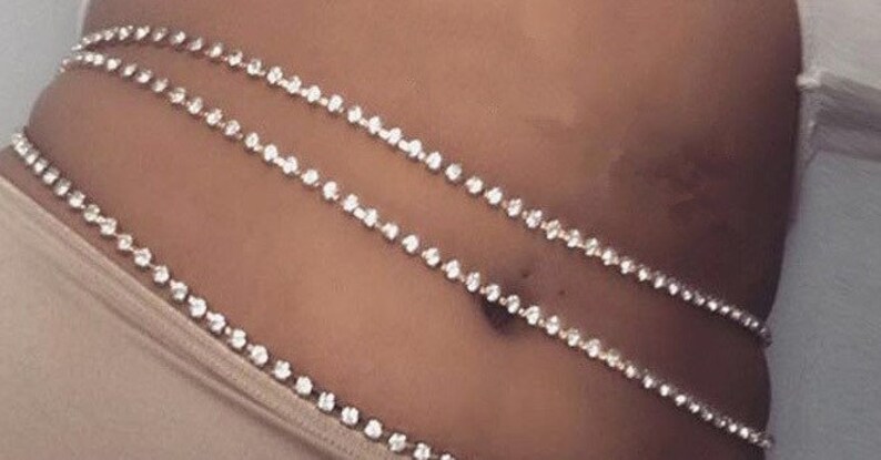 3pcs Body Jewelry Belly Waist Chain