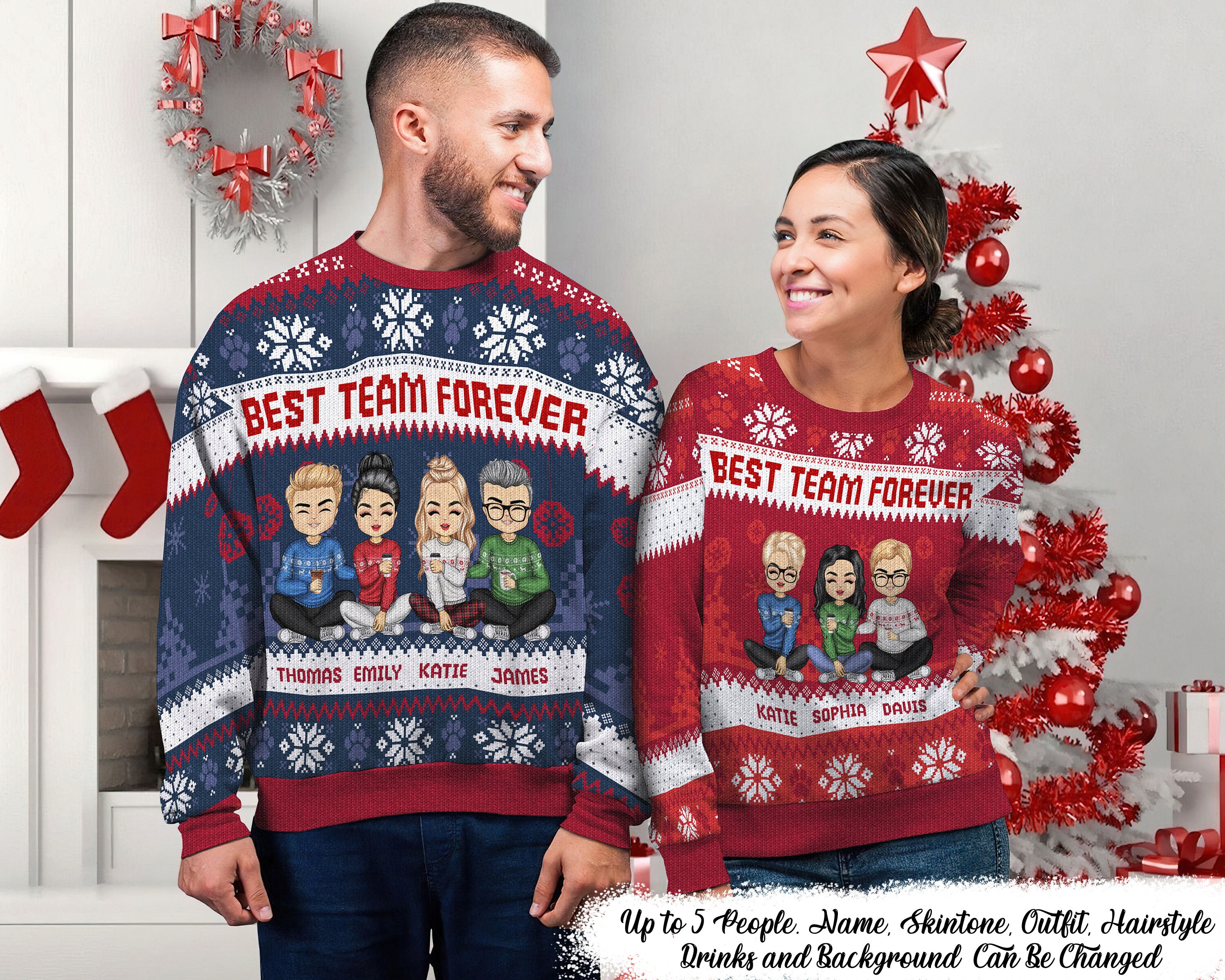 Best friend ugly store christmas sweaters