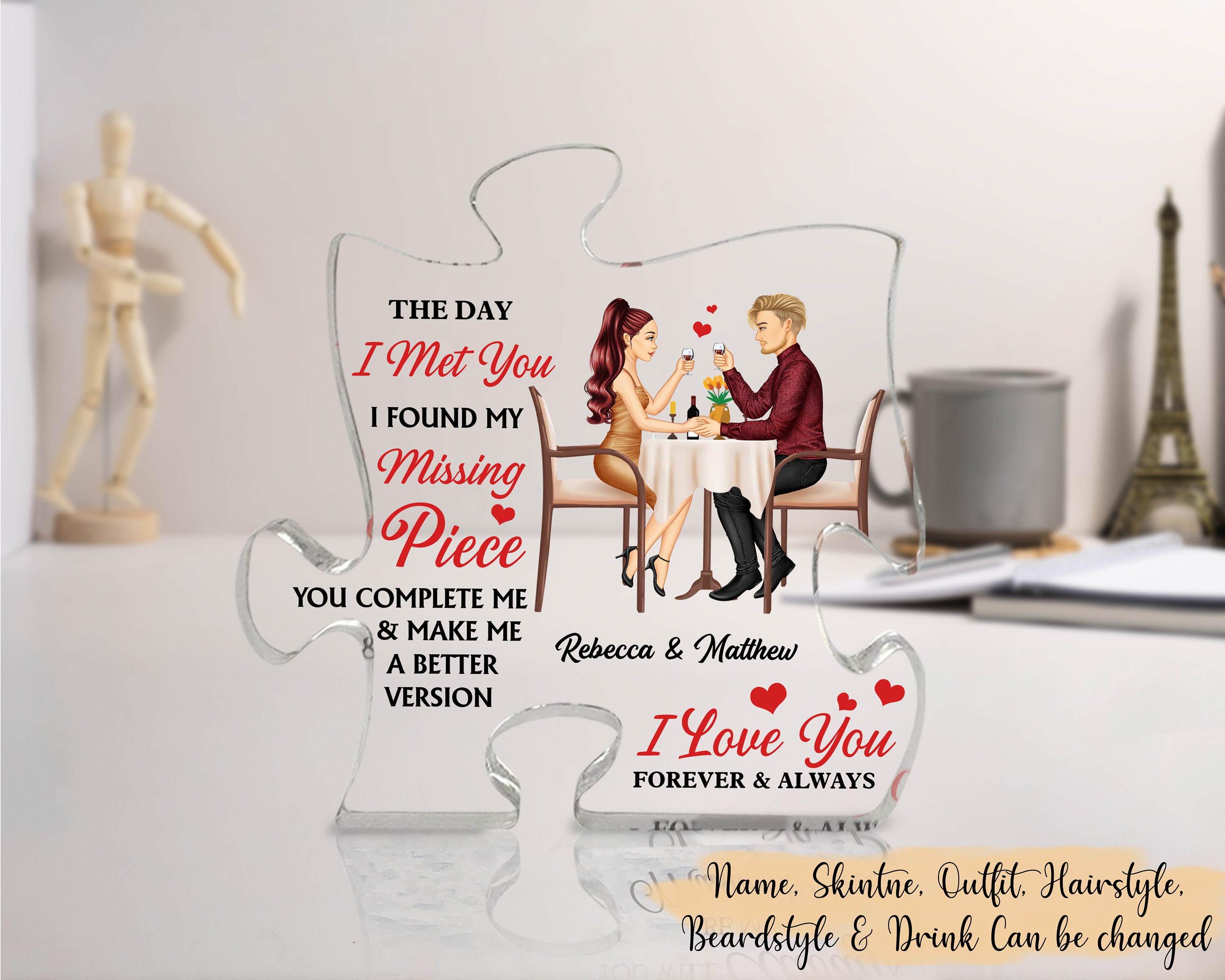Personalized Map Our First Date Acrylic Plaque, Couple Custom Acrylic  Plaque, Anniversary Gift for Him, Valentine's Day Gift, Couple Gift 