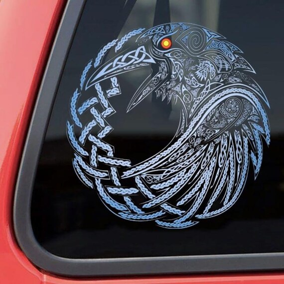 Raven Viking Sticker Car Window Decal Vinyl Sticker Etsy