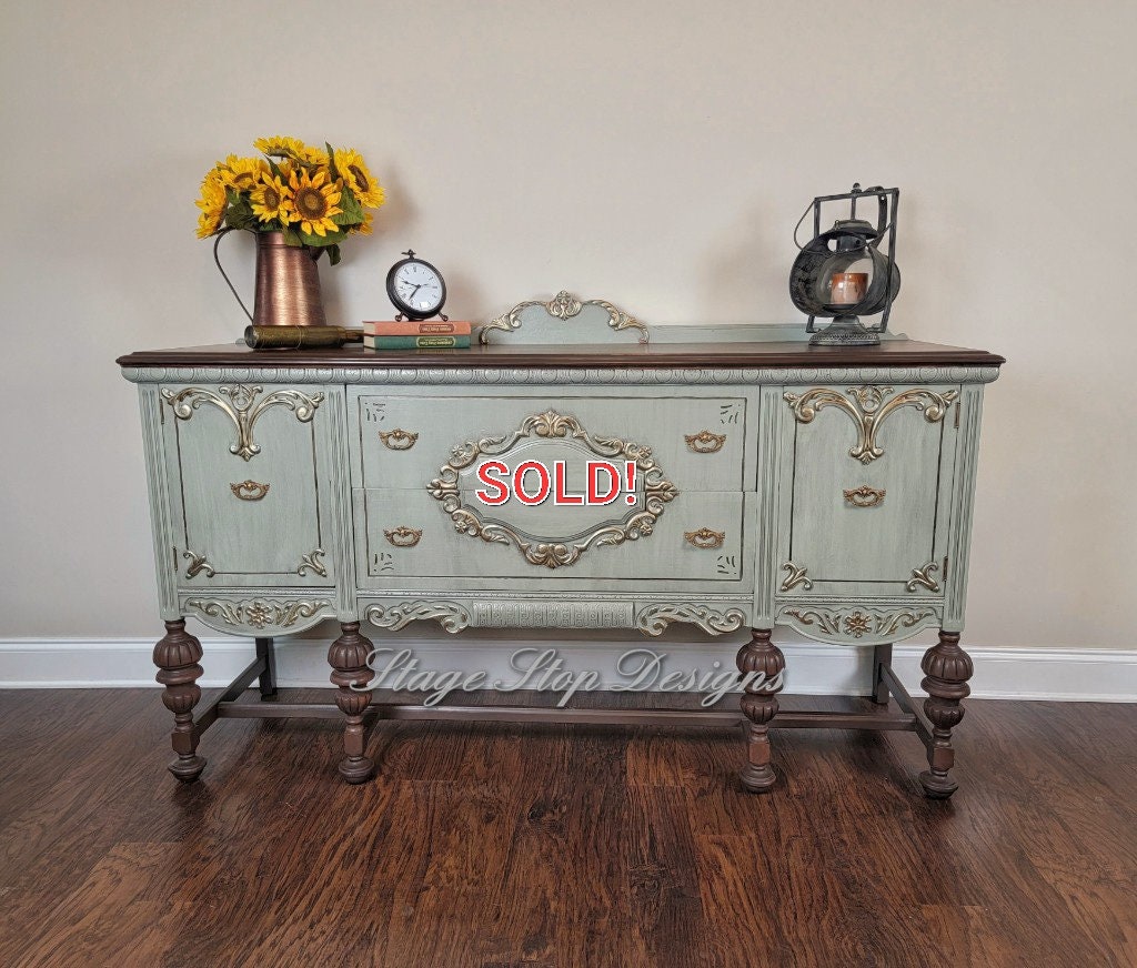 Antique pull 2024 out buffet table