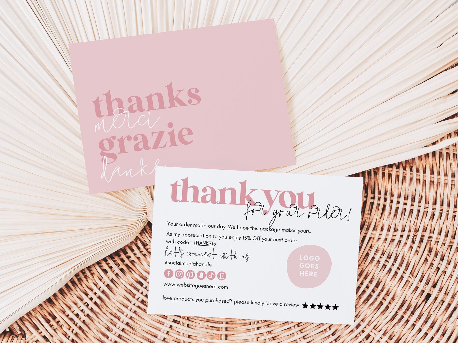 Editable Aesthetic Thank You Card Retro Thank You Card Etsy