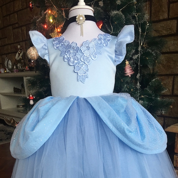 CINDERELLA DRESS COSTUME baby girl disney Princess Cinderella