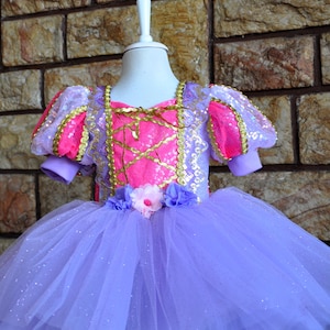 RAPUNZEL DRESS. Rapunzel costume. Short Princess Rapunzel Dress.   Princess Rapunzel costume for Birthday. Disney Princess.
