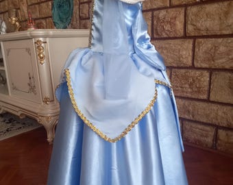 black and blue or white and gold dress illusion The Blue Sleeping Princess Dress  Luxury Kids Costume by Teresita Orillac   Joy Costumes