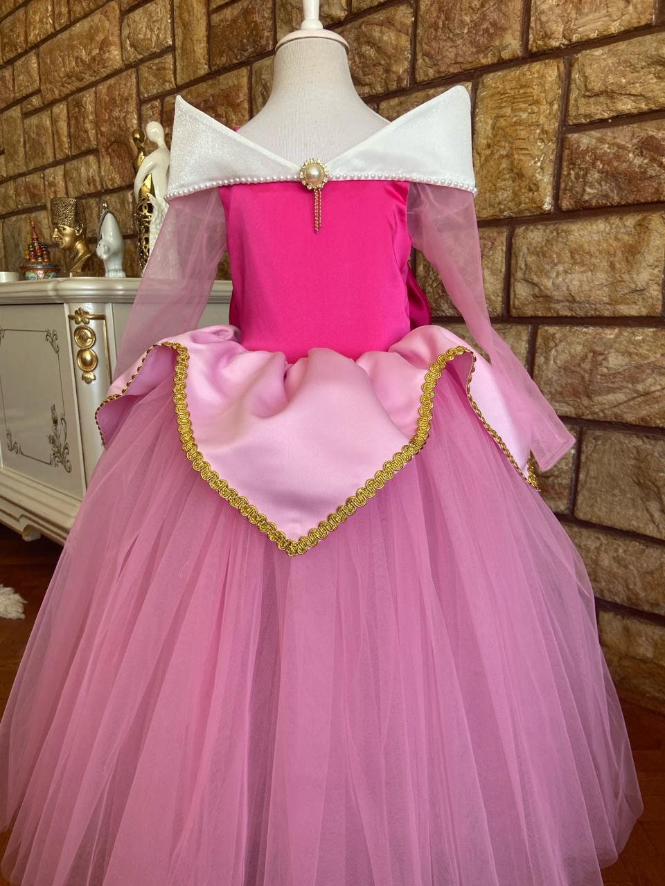 modern wood dresser - 100% Solid Tiered Yellow dress to impress Size:L-XL