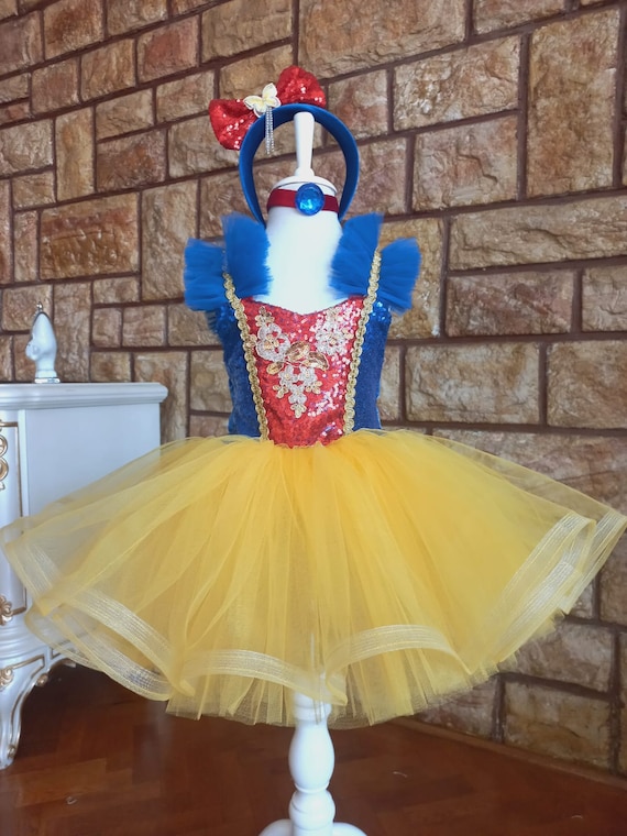 disney princess blue and white dress Princess Snow White gown Available for purchase at YaffieDreams.com  .  . . . #disneyprincess #snowwhite #disneycosplay #princessdress #sewing