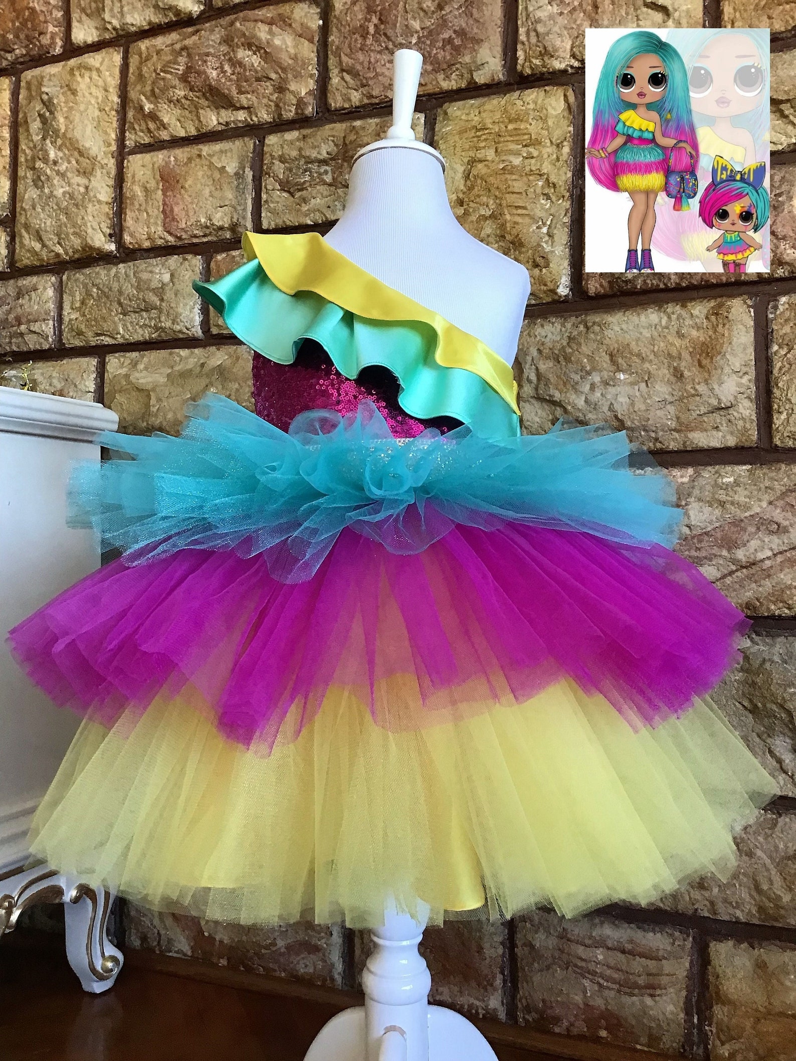 LOL SPLATTERS GIRL Dress. Lol Birthday Costume. Lol Baby Etsy
