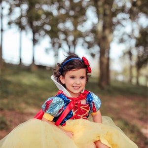 SNOW WHITE DRESS baby and girls. Snow White costume for Birthday. costume or photo. Disney Princes