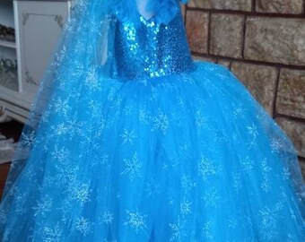 ELSA DRESS FROZEN for Girls Snow Queen Princess Frozen, Ice