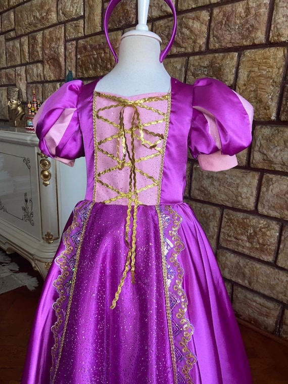 Formal Inspired Dress Ball Gown Rapunzel Birthday Outfit Christmas Birthday  Halloween Party Cosplay Rapunzel Dress Snow