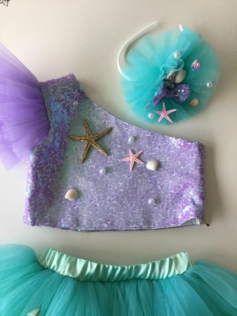 VESTIDO DE SIRENA para Cumpleanos. Vestido de cumpleanos de sirena. Vestido Ariel. Traje de cosplay de sirena. Tema de sirena Etsy Mexico