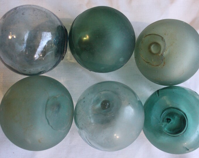 6 REAL Japanese Glass Floats Alaska Glass Fishing Float