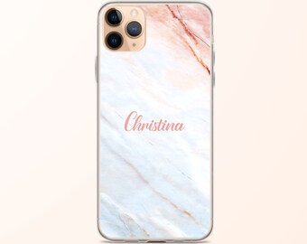 Marble phone case, Personalised gift, initial name tough cover for apple iphone 12 Pro Max mini SE 7 8 Plus X Xs max Xr 11 Pro Max, custom