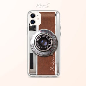 Personalised Name Retro Camera Phone Case, personalised gift phone Case tough cover for apple iphone 12 Pro Max 7 8 Plus X Xs Xr 11 Pro Max