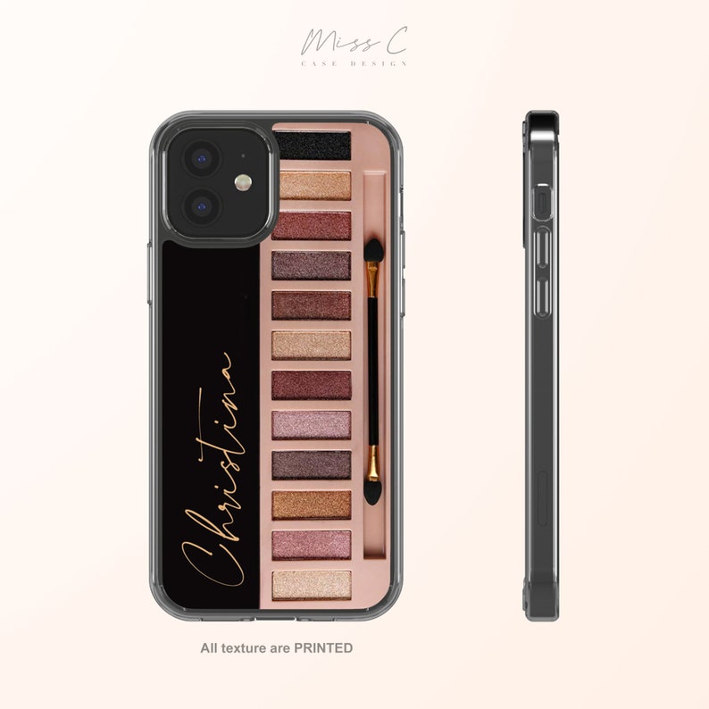 Personalised Cute Phone Case Makeup Eyeshadow Palette, Tough Case