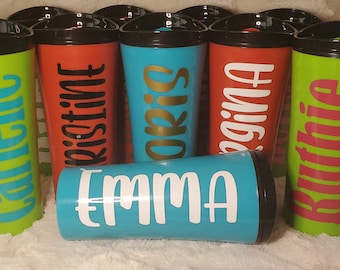 Personalized Coffee Cup - Custom reusable cup - Custom Coffee Tumbler - Custom Coffee Mug - Coffee on the go - Teacher Gift