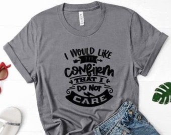 I Don't Care Shirt - Life Status Shirt - Shirt für Frauen - Freches Shirt - Attitude Shirt - Mom Life - Shirt für Mama