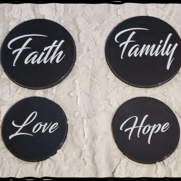 Stove Top Burner Covers - Personalized burner cover, Custom Kitchen decor - Faith Family Love Hope - Housewarming gift - Farmhouse Decor