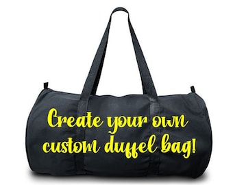 Personalized Duffel Bags - 21" W x 12" H x 12" D - Custom - Gym, school, daycare, kids, adult, sports, camping, trip, children, PE bag
