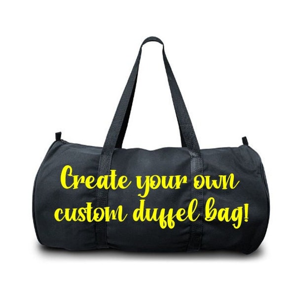 Personalized Duffel Bags - 21" W x 12" H x 12" D - Custom - Gym, school, daycare, kids, adult, sports, camping, trip, children, PE bag