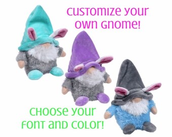 Custom Easter Gnome Plush - Personalized Easter Gnome - Garden Gnome Plush - Easter Gift - Custom Family Gnomes - Easter Basket Gifts