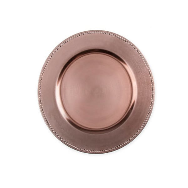 Rose Gold Charger Plates Etsy