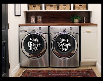 Washer and Dryer Decals - Wash Dry Sticker - Laundry Room Decals